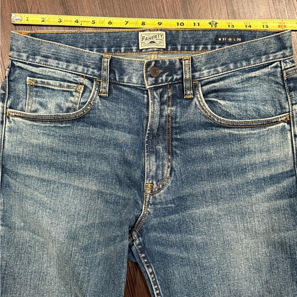 Faherty Light Blue Slim Jeans - Picture 6 of 13